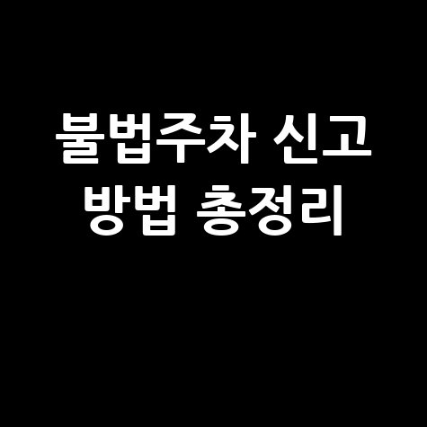국민신문고 불법주차 신고 방법 안내 및 절차 총정리